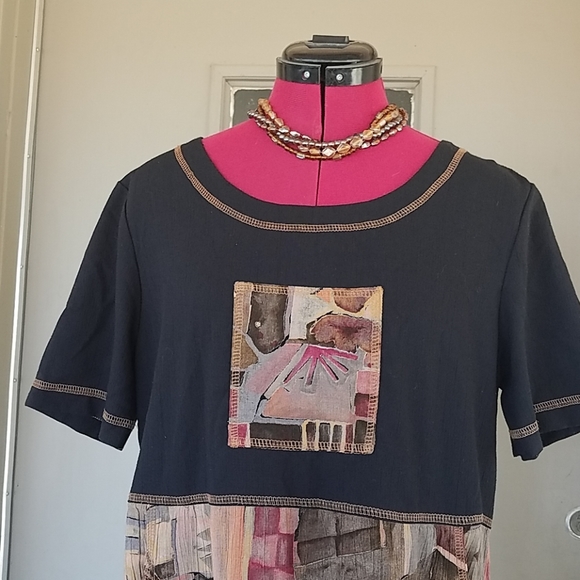 Vintage CM Shapes Empire Waist Modest Maxi Dress 8 - Picture 4 of 7